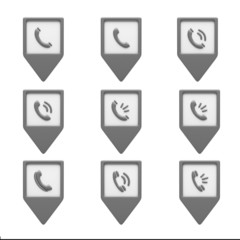 Contact Icons isolated on white