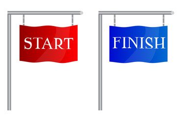 Start finish flags
