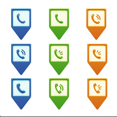 Contact Icons isolated on white