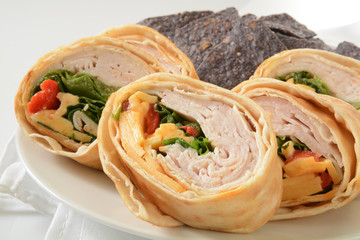 Turkey wrap sandwich