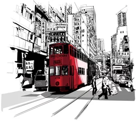 Foto op Plexiglas Art studio Straat in Hongkong