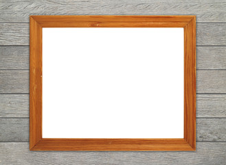 blank wood frame on wood wall