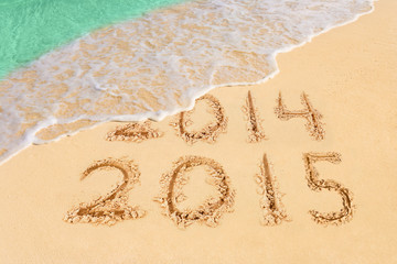 Numbers 2015 on beach