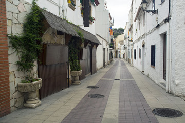 Obraz premium Deserted city street. Europe.Spain