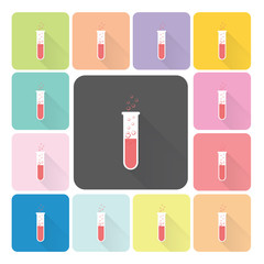 Flask Icon color set vector illustration