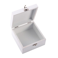 white wood box open of the product packaging