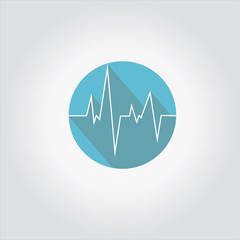 medical, healthcare concept of ecg or ekg ,flat design