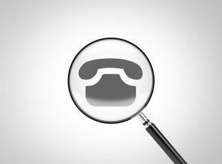 Magnifying Glass Contact Icon