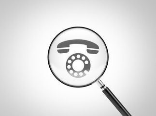 Magnifying Glass Contact Icon