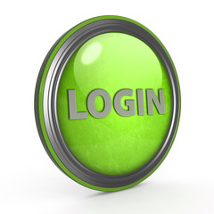login circular icon on white background