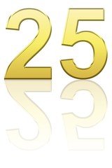 25 gold avec reflet
