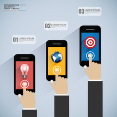 Flat UI design concepts infographics