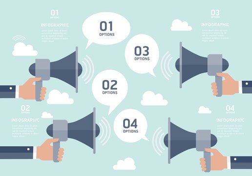 Communication infographic elements