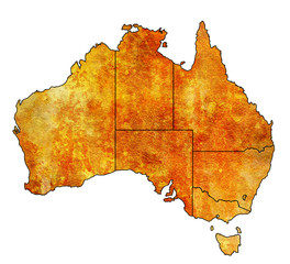 territories on map of australia