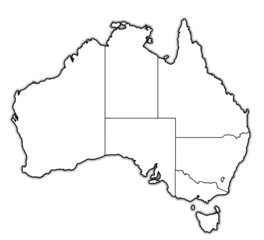 territories on map of australia