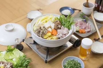 自宅の鍋料理