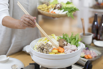 鍋料理の準備