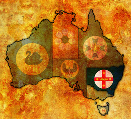 new south wales on map of australia