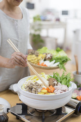 鍋料理の準備