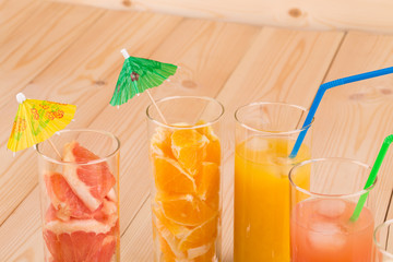 glasses of fresh orange juice