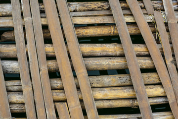 brokened bamboo on bridge west of thailand