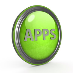 Apps circular icon on white background