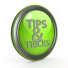 Tips & tricks circular icon on white background