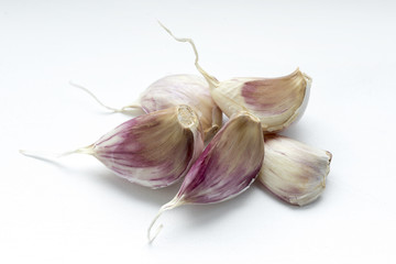 garlic on white
