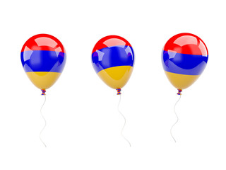 Air balloons with flag of armenia