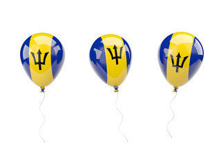 Air balloons with flag of barbados