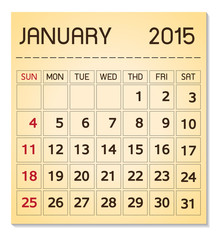 calendar 2015 01 January