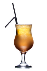 Alcoholic cocktail isolated on white