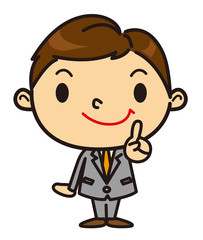 SDビジネスマン指差し3
