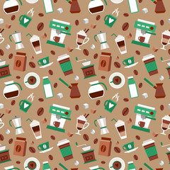 Coffee seamless pattern