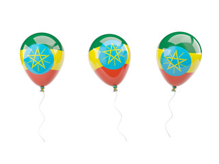 Air balloons with flag of ethiopia
