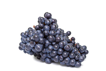 Bunch of fresh red grapes isolated on white