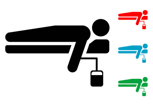 Pictograma donacion de sangre con varios colores