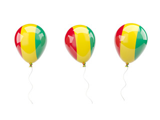 Air balloons with flag of guinea