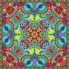 Traditional ornamental floral paisley bandanna