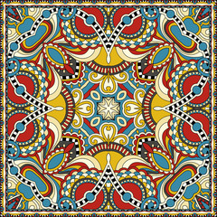 Traditional ornamental floral paisley bandanna