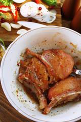 Preparing lamb chops