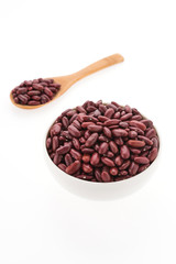 Red beans kidney isolated on white background