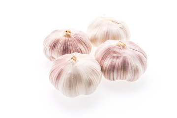 Garlic isolated on white