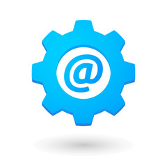 Gear icon with an email sign