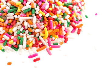 Sprinkles isolated on white background