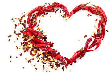 Heart of chili peppers.