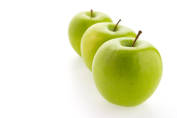 Green apple isolated on white background