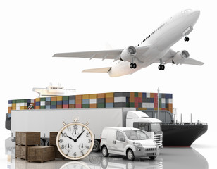 Obraz na płótnie Canvas International goods transport