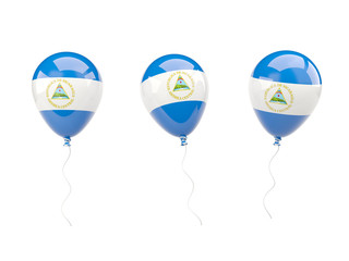 Air balloons with flag of nicaragua