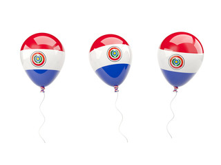 Air balloons with flag of paraguay
